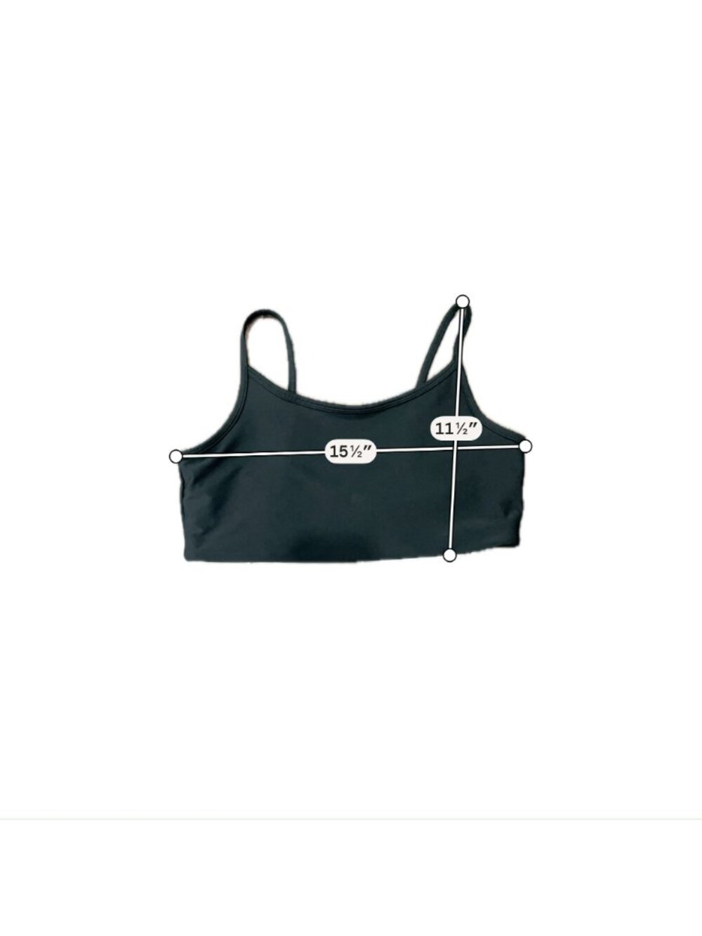 Sage Collective XL Black Strappy Sports Bra Polyester Blend Minimalist Y2K - Picture 5 of 7